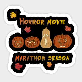 Horror movie marathon season Sticker